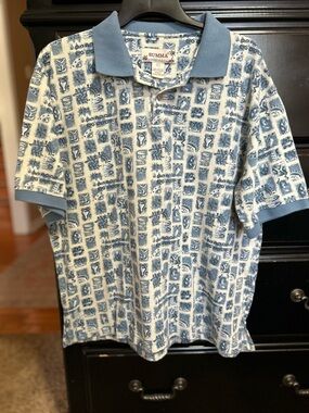 Summa Classic Blue Patterned Polo